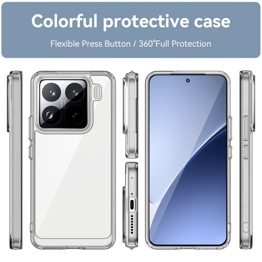 Gelový obal s pevnými zády na Xiaomi 15 Pro - průhledný