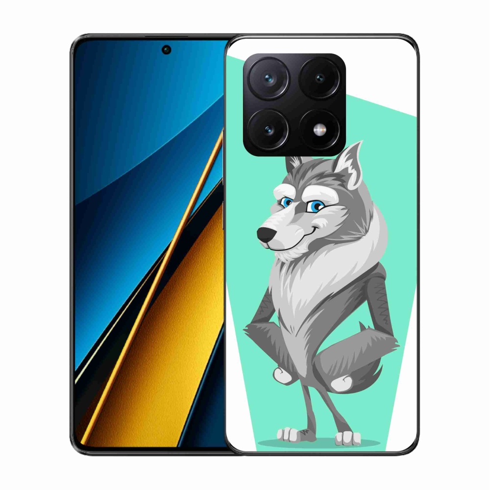 Gelový kryt mmCase na Xiaomi Poco X6 Pro 5G - kreslený vlk