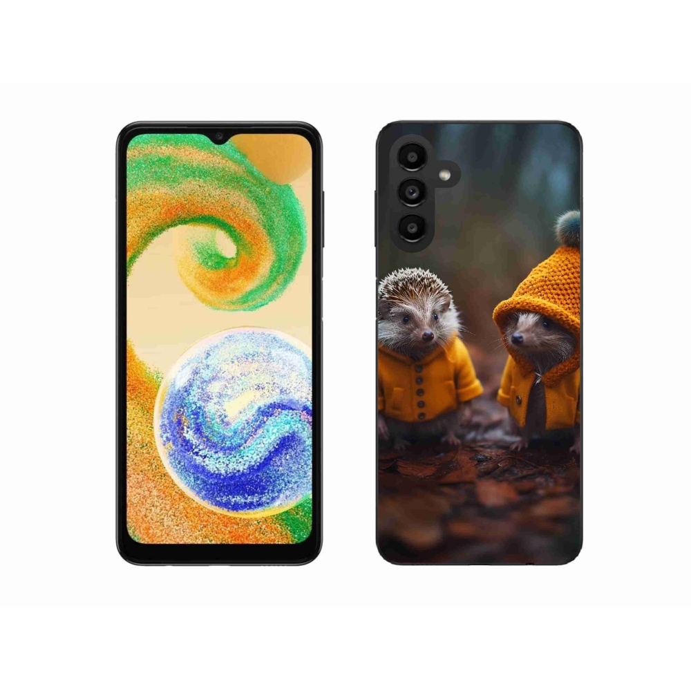 Gelový kryt mmCase na Samsung Galaxy A04s (164.7x76.7x9.1mm) - ježci