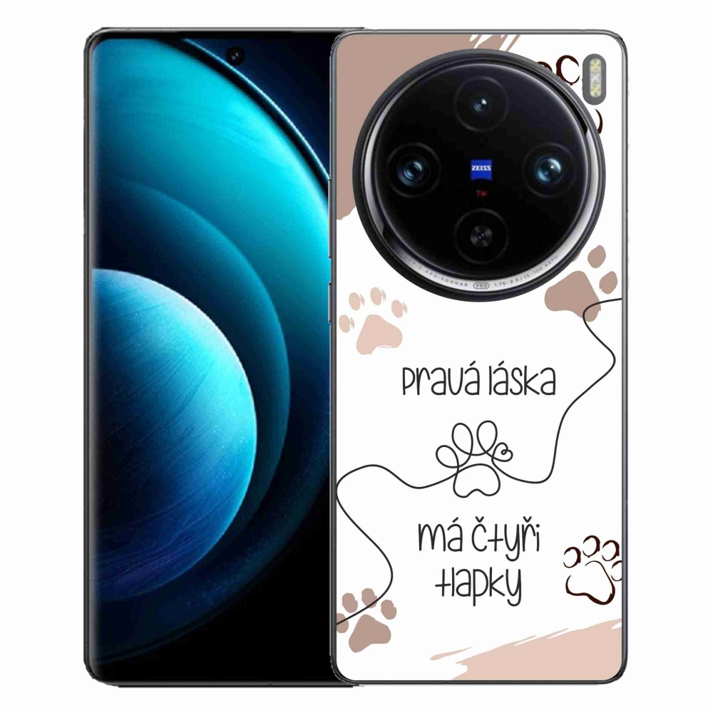 Gelový kryt mmCase na Vivo X100 Pro 5G - psí motiv 1 bílé pozadí
