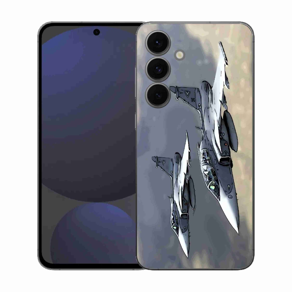 Gelový kryt mmCase na Samsung Galaxy S25 FE - stíhačky