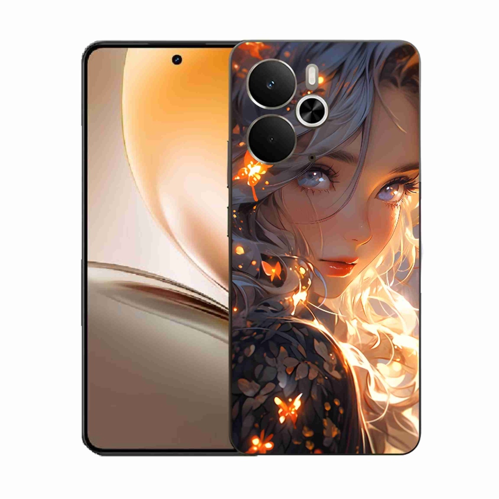 Gelový kryt mmCase na Realme 14 5G - dívka a motýli