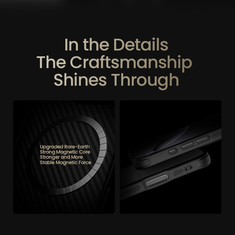 Nillkin CarboProp Aramid Magnetic Zadní Kryt pro Apple iPhone 16 Pro Black