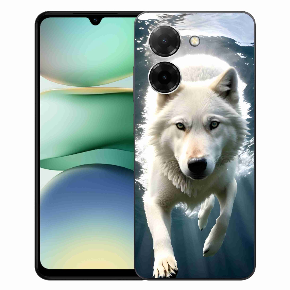 Gelový kryt mmCase na Xiaomi Redmi A5 (171.7x77.8x8.3mm) - bílý vlk