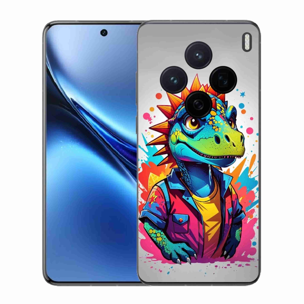 Gelový kryt mmCase na Vivo X200 5G - barevný dinosaurus