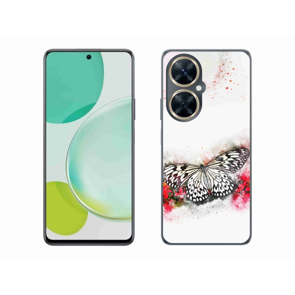 Gelový kryt mmCase na Huawei Nova 11i - černobílý motýl