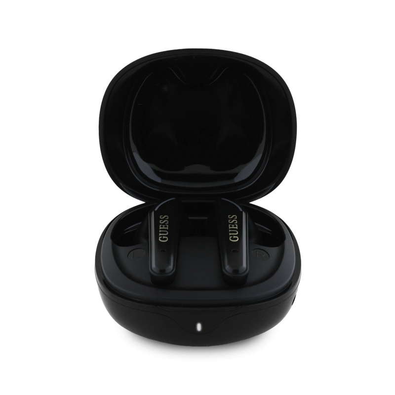Guess Glossy Classic Logo TWS Bezdrátová Sluchátka Black
