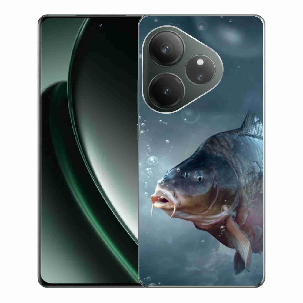 Gelový kryt mmCase na Realme GT 6 5G/GT 6T 5G - kapr a bublinky