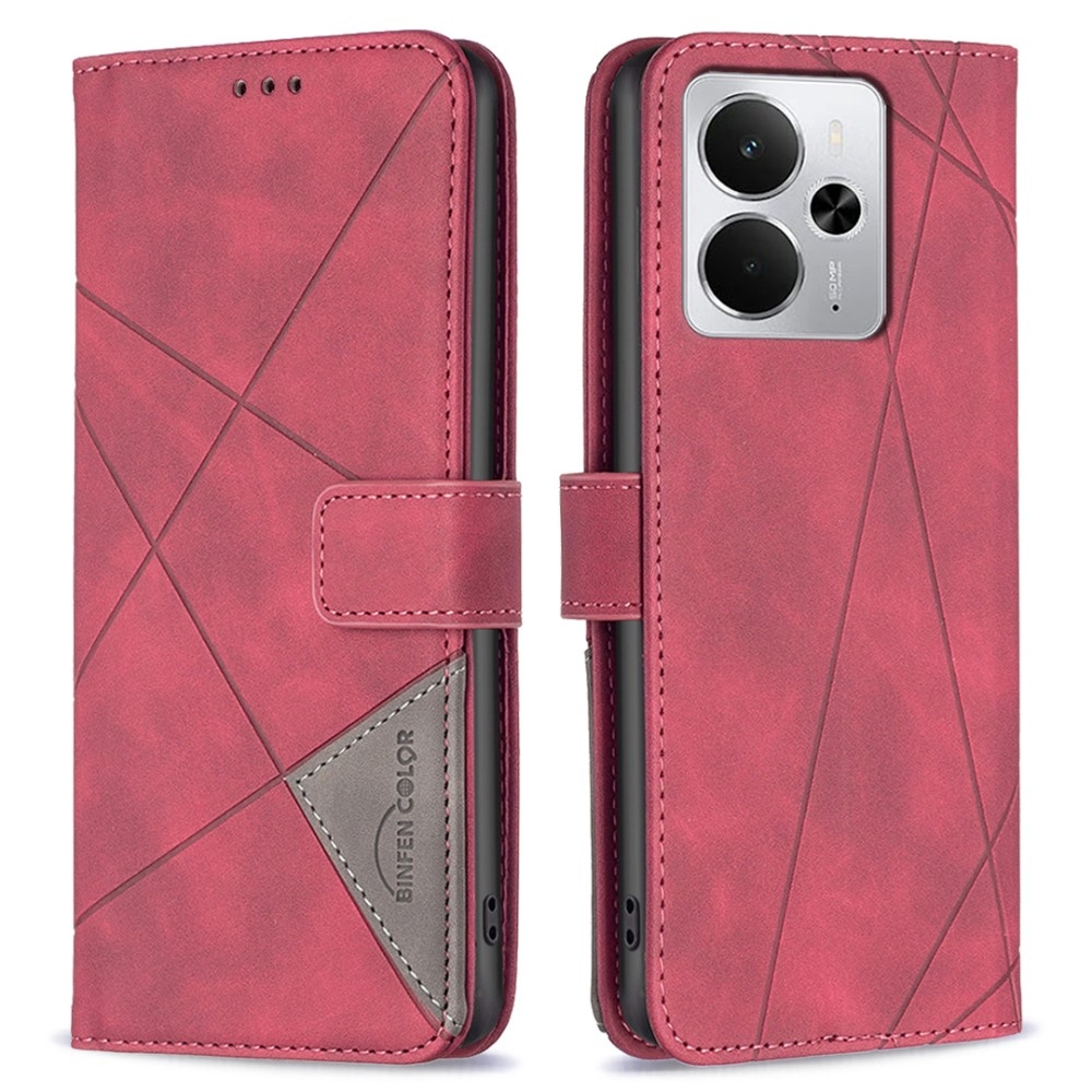 COLOR BNF knížkové pouzdro na Realme 14 5G - červené