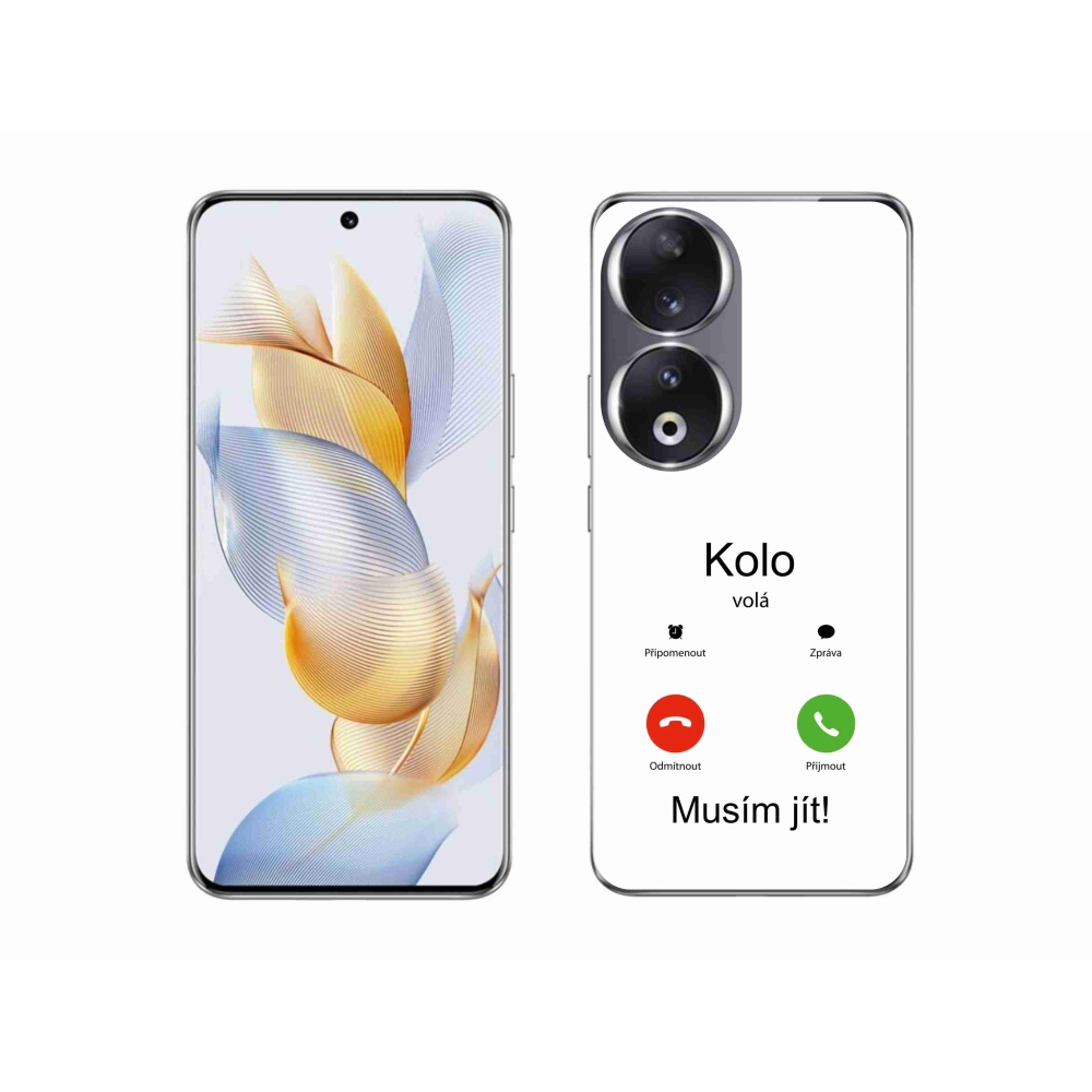 Gelový kryt mmCase na Honor 90 - kolo volá bílé pozadí