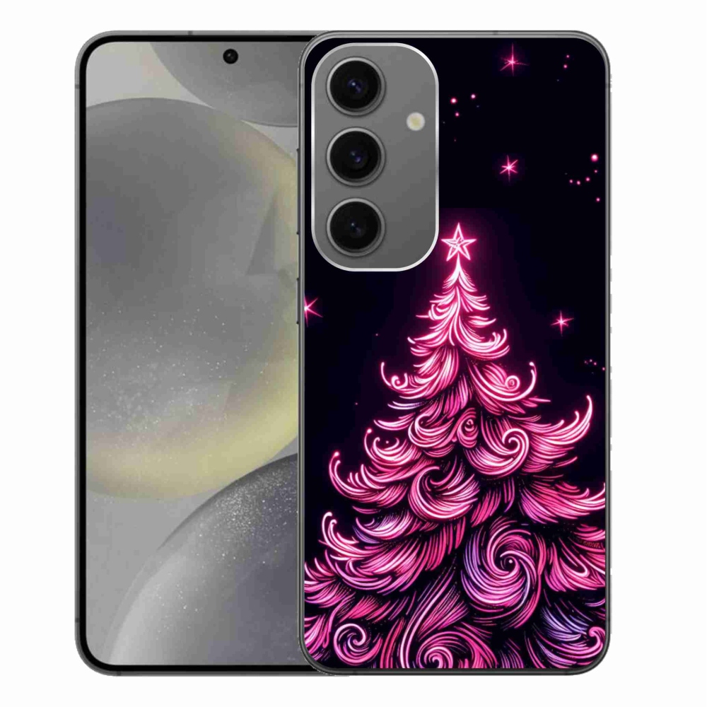 Gelový kryt mmCase na Samsung Galaxy S24+ - neonový vánoční stromek 2
