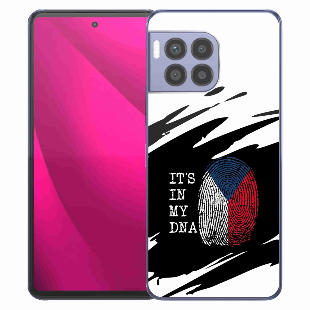 Gelový kryt mmCase na T-Mobile T Phone 2 Pro - vlajka otisk prstu černobílé pozadí