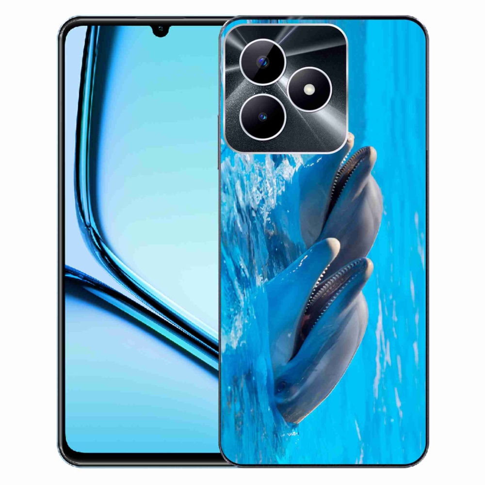 Gelový kryt mmCase na Realme Note 50 - delfíni
