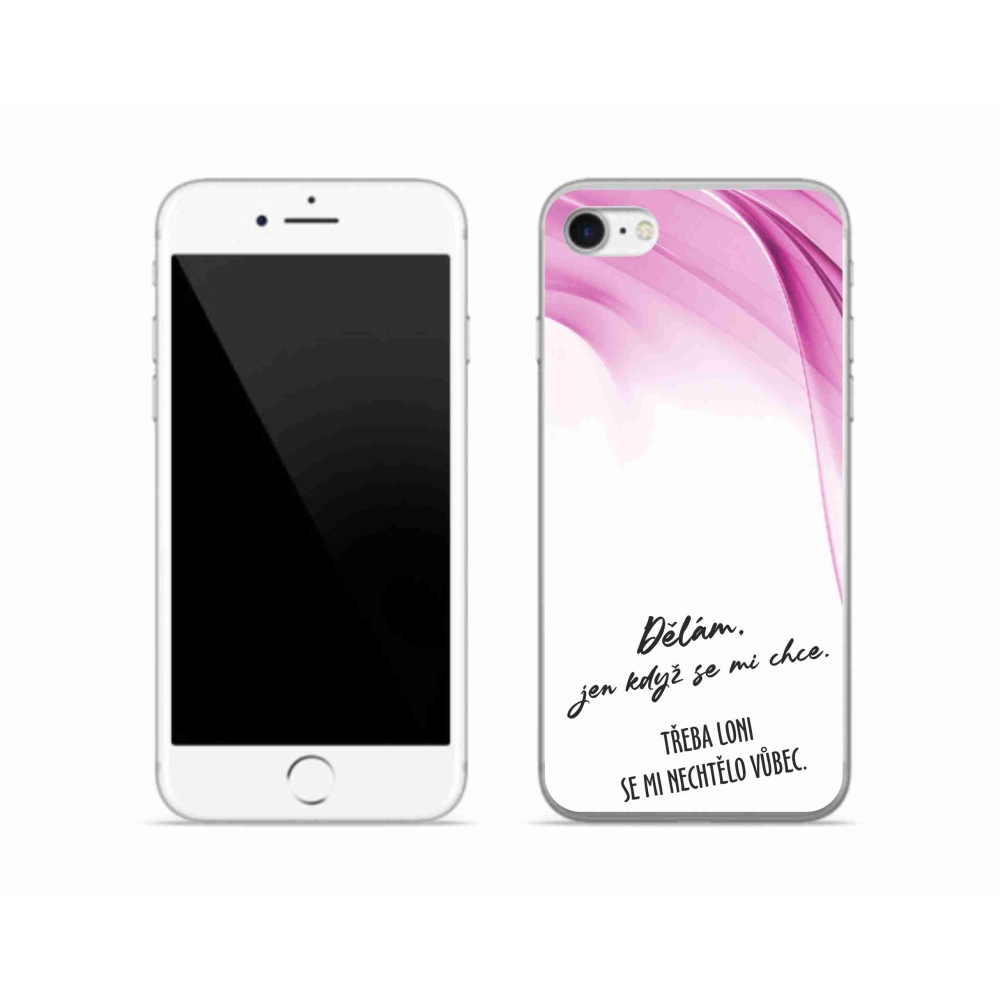 Gelový kryt mmCase na iPhone SE (2022) - vtipný text 12 bílé pozadí