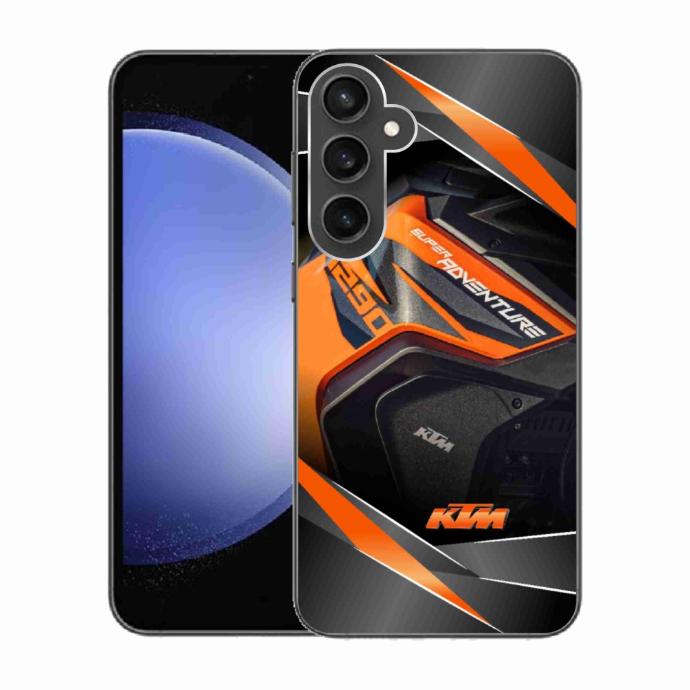 Gelový kryt mmCase na Samsung Galaxy S23 FE - motorka ktm