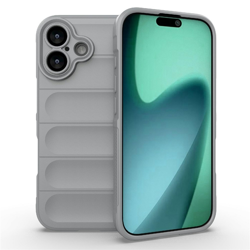 Rugg odolný gelový obal na iPhone 17 - světlešedý