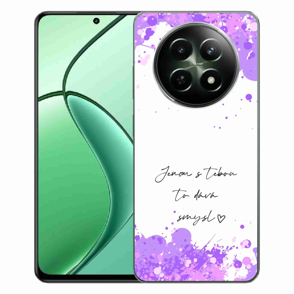 Gelový kryt mmCase na Realme 12 5G/12x 5G - zamilovaný text bílé pozadí