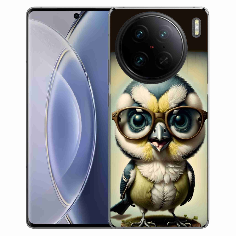 Gelový kryt mmCase na Vivo X90 Pro - mládě s brýlemi