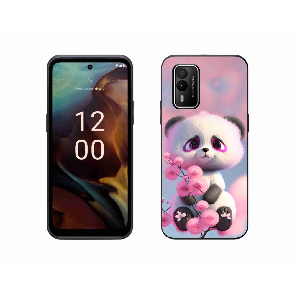 Gelový kryt mmCase na Nokia XR21 - roztomilá panda 1