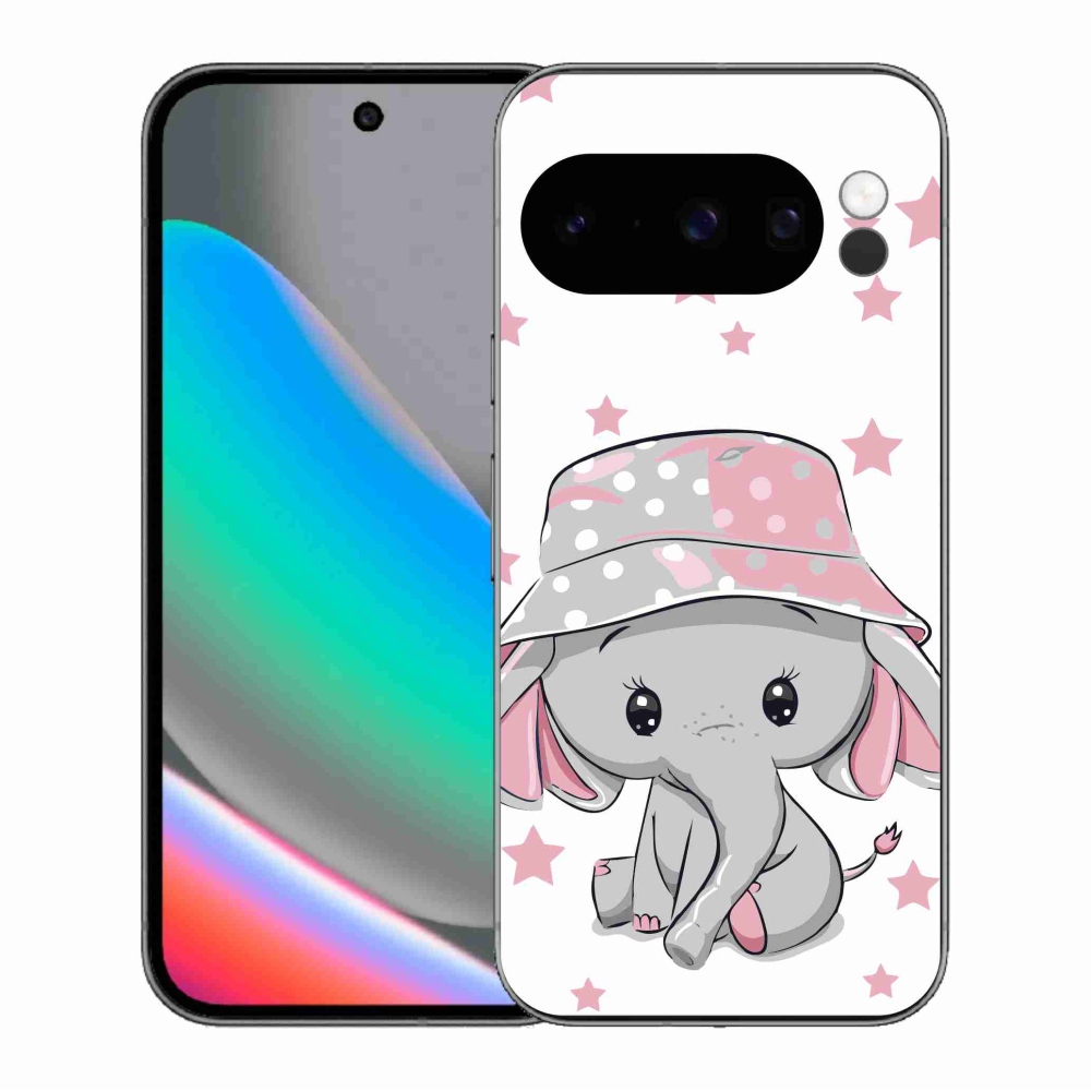 Gelový kryt mmCase na Google Pixel 10 Pro - růžový slon