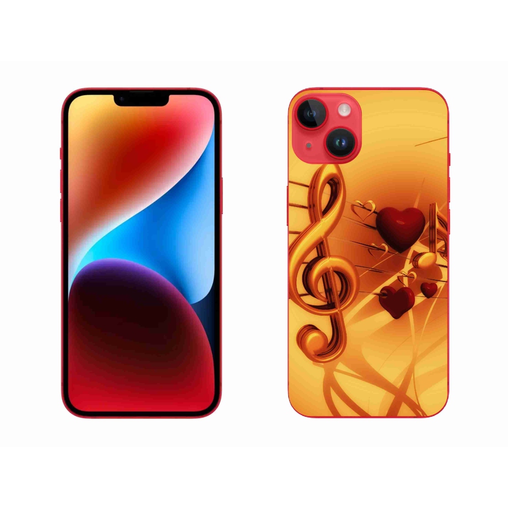 Gelový kryt mmCase na iPhone 14 Plus - noty
