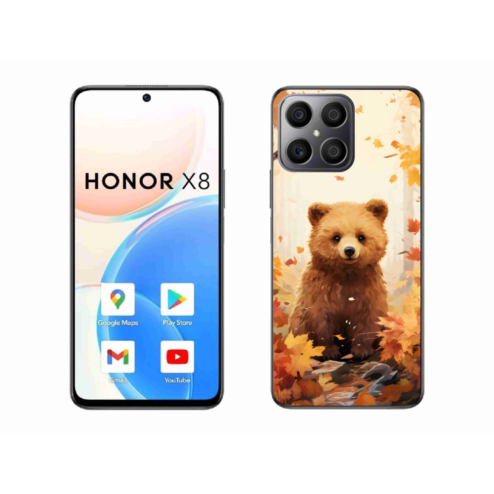 Gelový kryt mmCase na Honor X8 - medvěd v lese