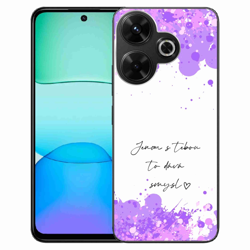 Gelový kryt mmCase na Xiaomi Redmi 13 4G/Poco M6 4G  - zamilovaný text bílé pozadí