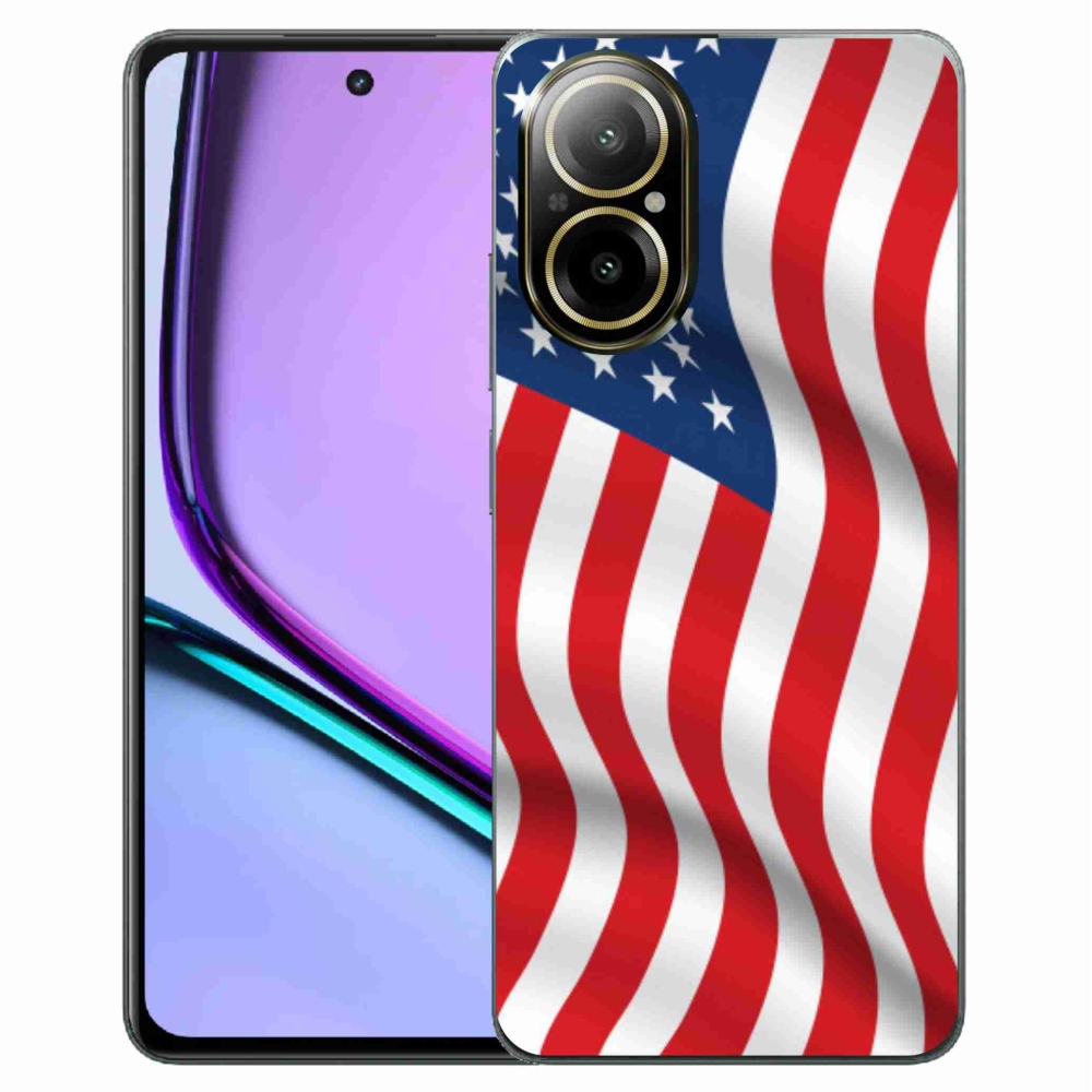 Gelový kryt mmCase na Realme C67 - USA vlajka