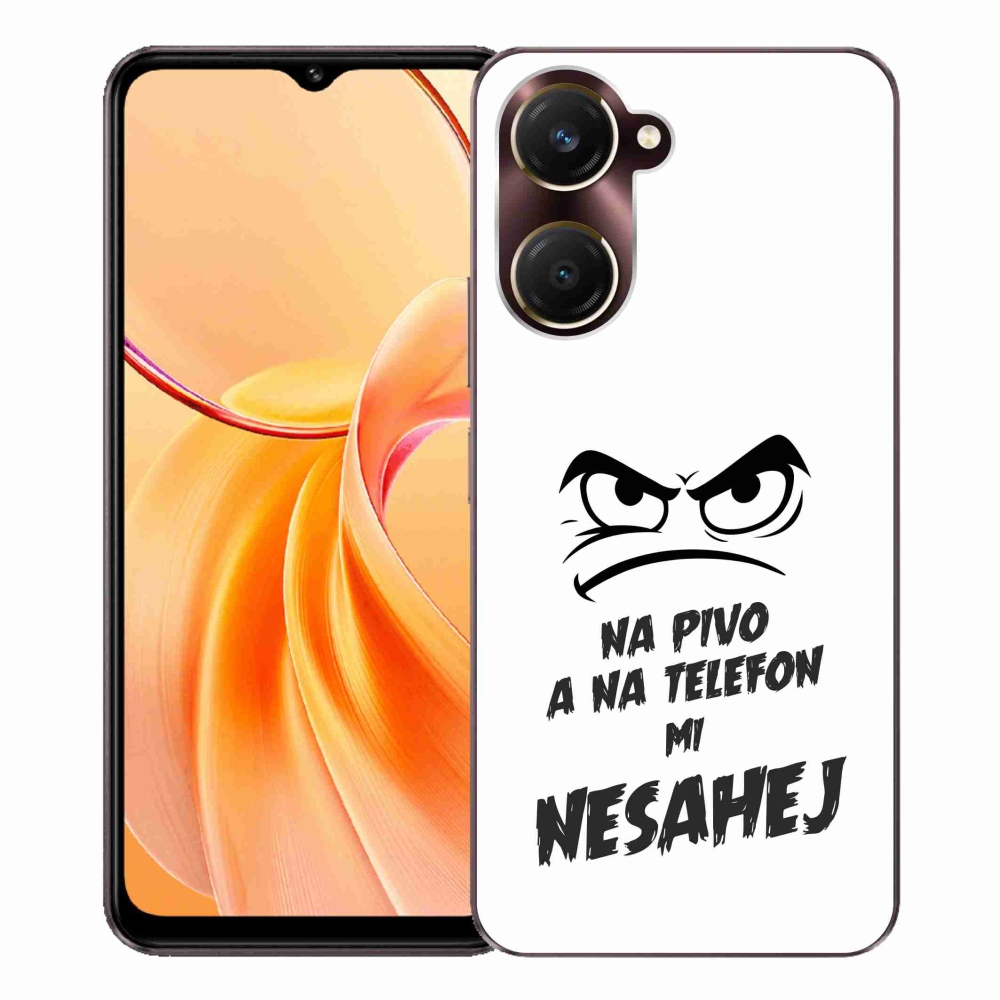 Gelový kryt mmCase na Vivo Y28s 5G - pivní motiv 2 bílé pozadí