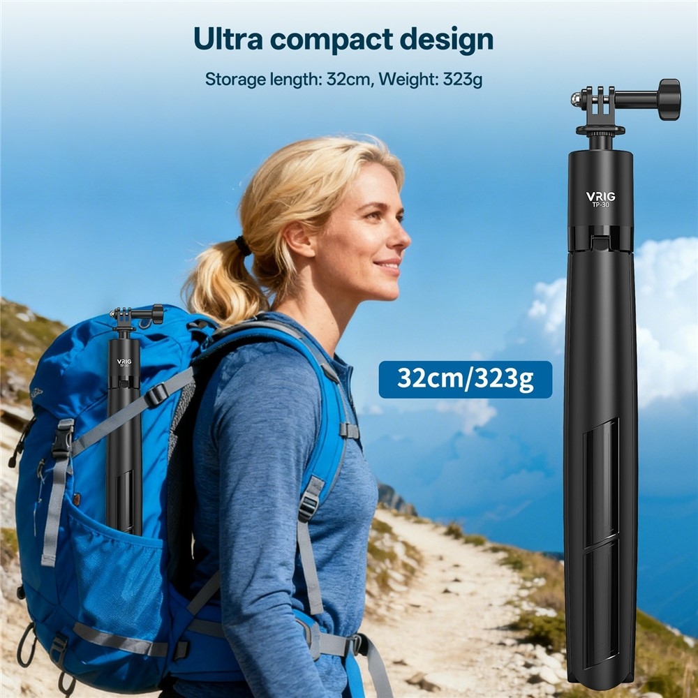 VRIG teleskopický stativ a selfie tyč 180 cm s magnetickým držákem