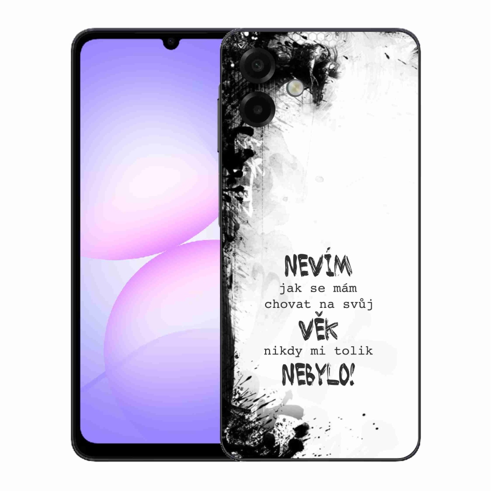 Gelový kryt mmCase na Samsung Galaxy A07 4G - vtipný text 14 bílé pozadí