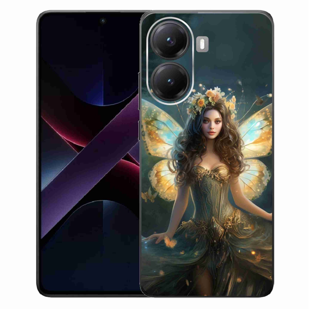 Gelový kryt mmCase na Xiaomi Poco X7 Pro 5G - motýlí žena