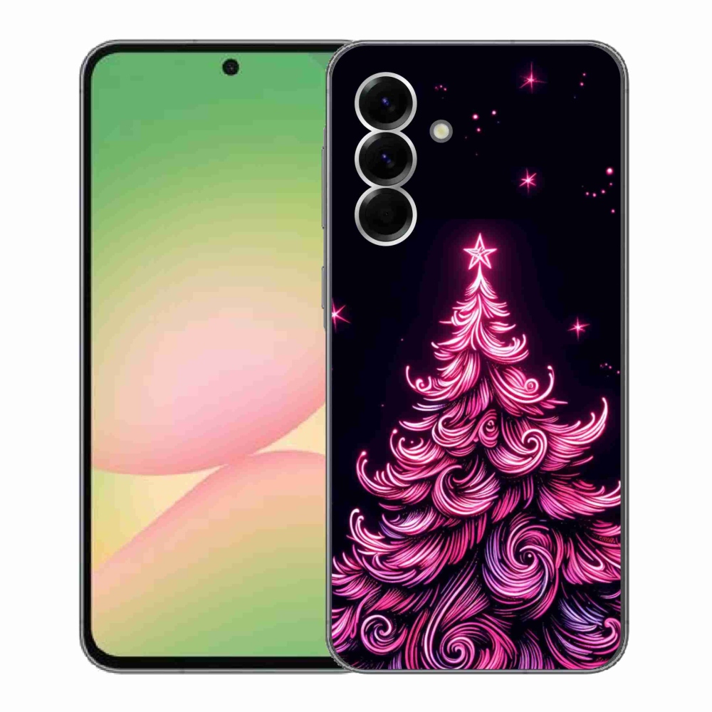 Gelový kryt mmCase na Samsung Galaxy A56 5G - neonový vánoční stromek 2