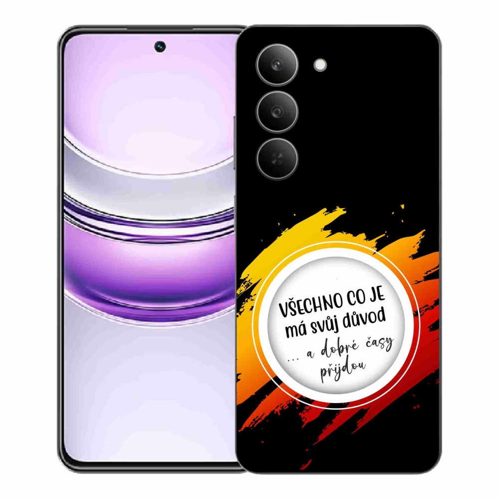 Gelový kryt mmCase na Realme 14x 5G - citát 3 černé pozadí