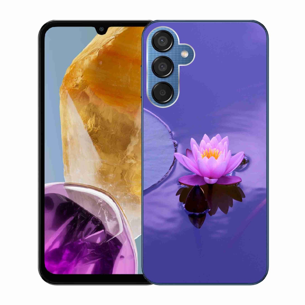 Gelový obal mmCase na Samsung Galaxy M15 5G - květ na hladině