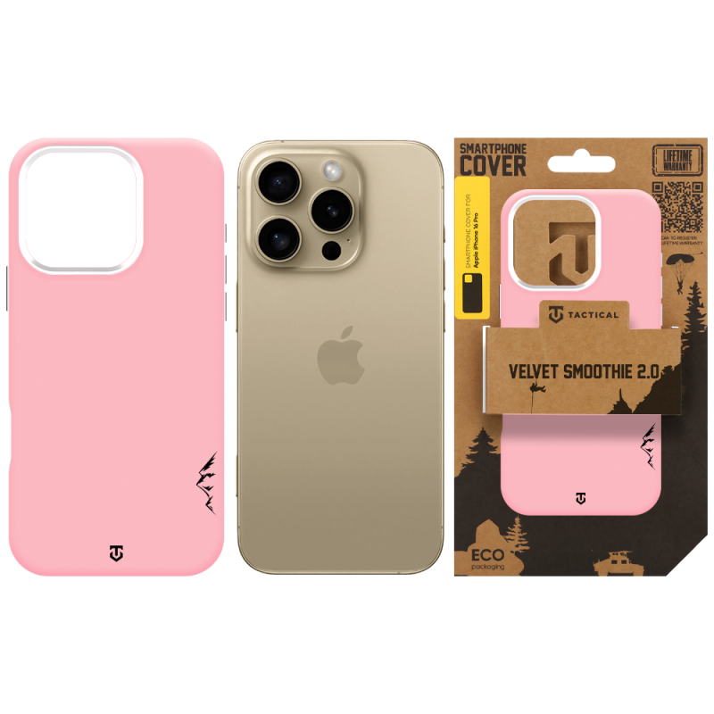 Tactical MagForce Velvet Smoothie 2.0 Kryt pro Apple iPhone 16 Pro Pink Panther