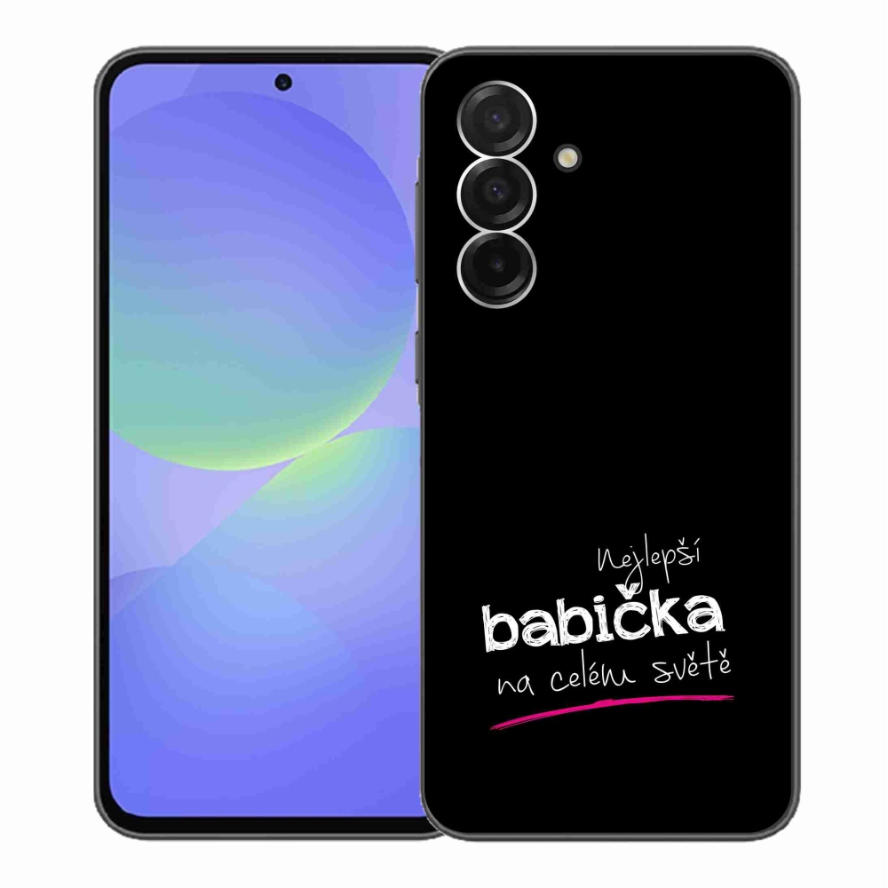 Gelový kryt mmCase na Samsung Galaxy A36 5G - nejlepší babička 4 černé pozadí