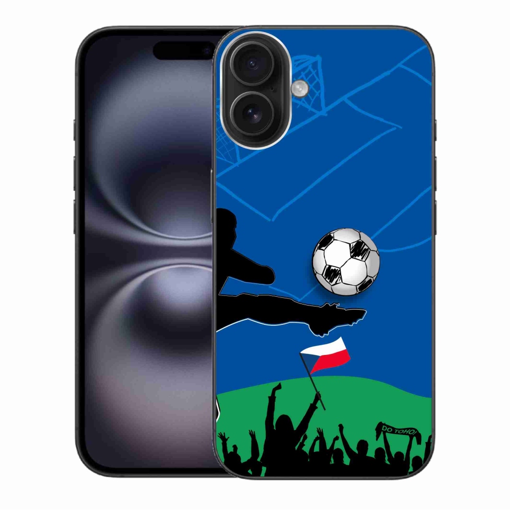 Gelový kryt mmCase na iPhone 16 Plus - fanoušci fotbalu