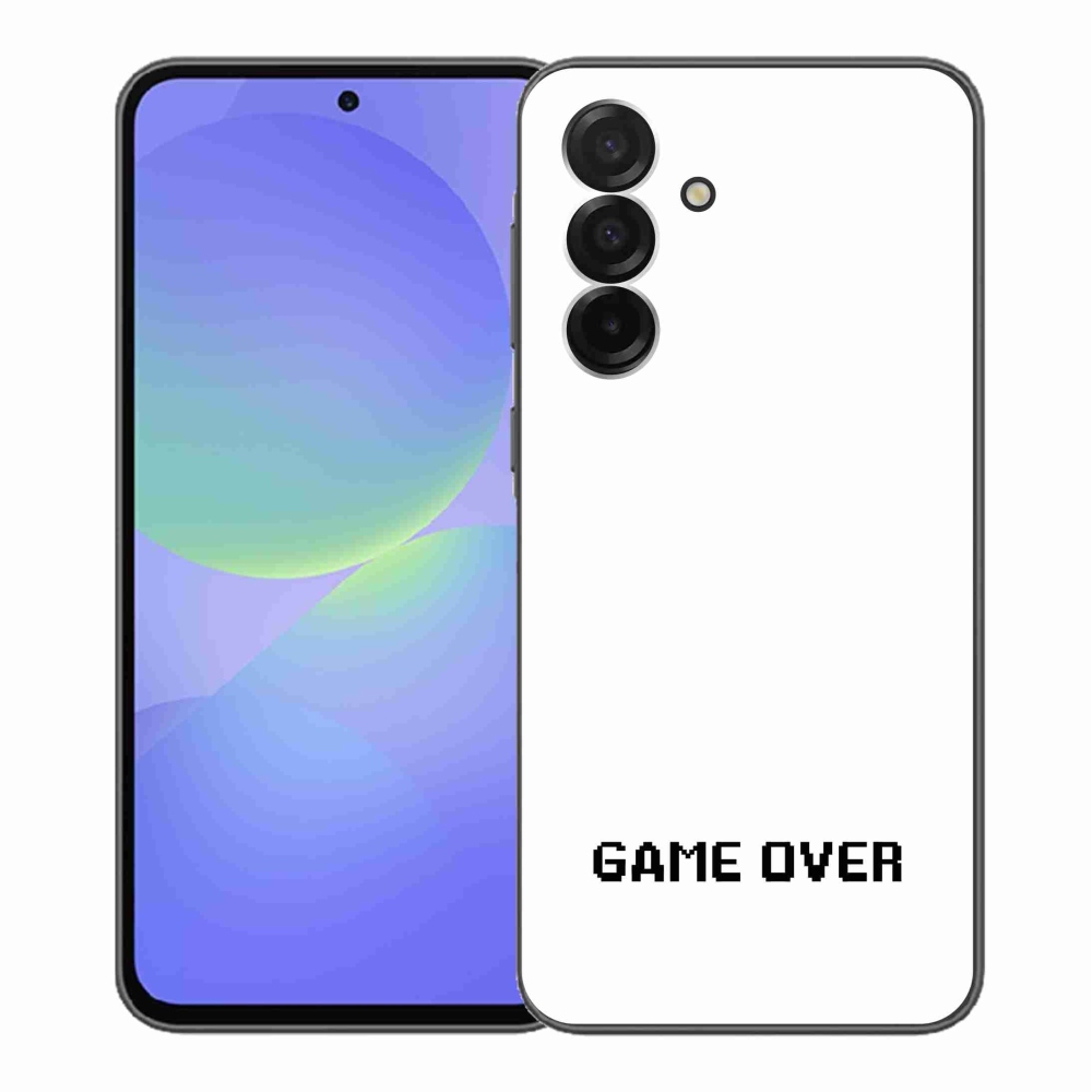 Gelový kryt mmCase na Samsung Galaxy A36 5G - game over bílé pozadí