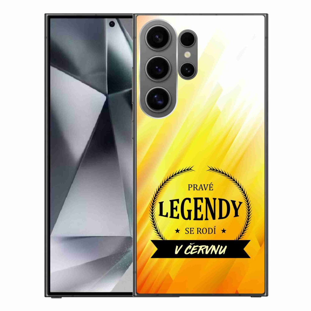 Gelový kryt mmCase na Samsung Galaxy S24 Ultra - legendy v červnu žluté pozadí