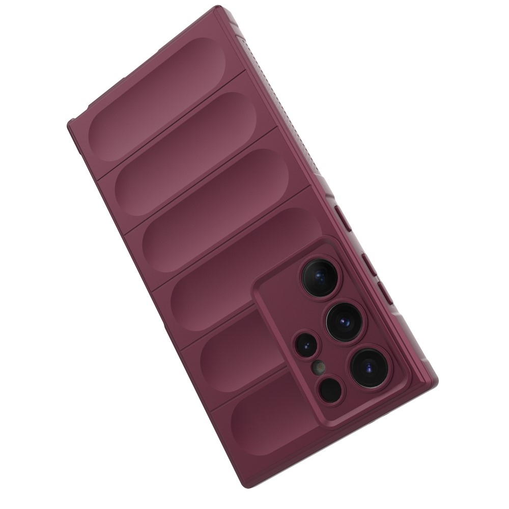 Rugg odolný gelový obal na Samsung Galaxy S24 Ultra - vínový