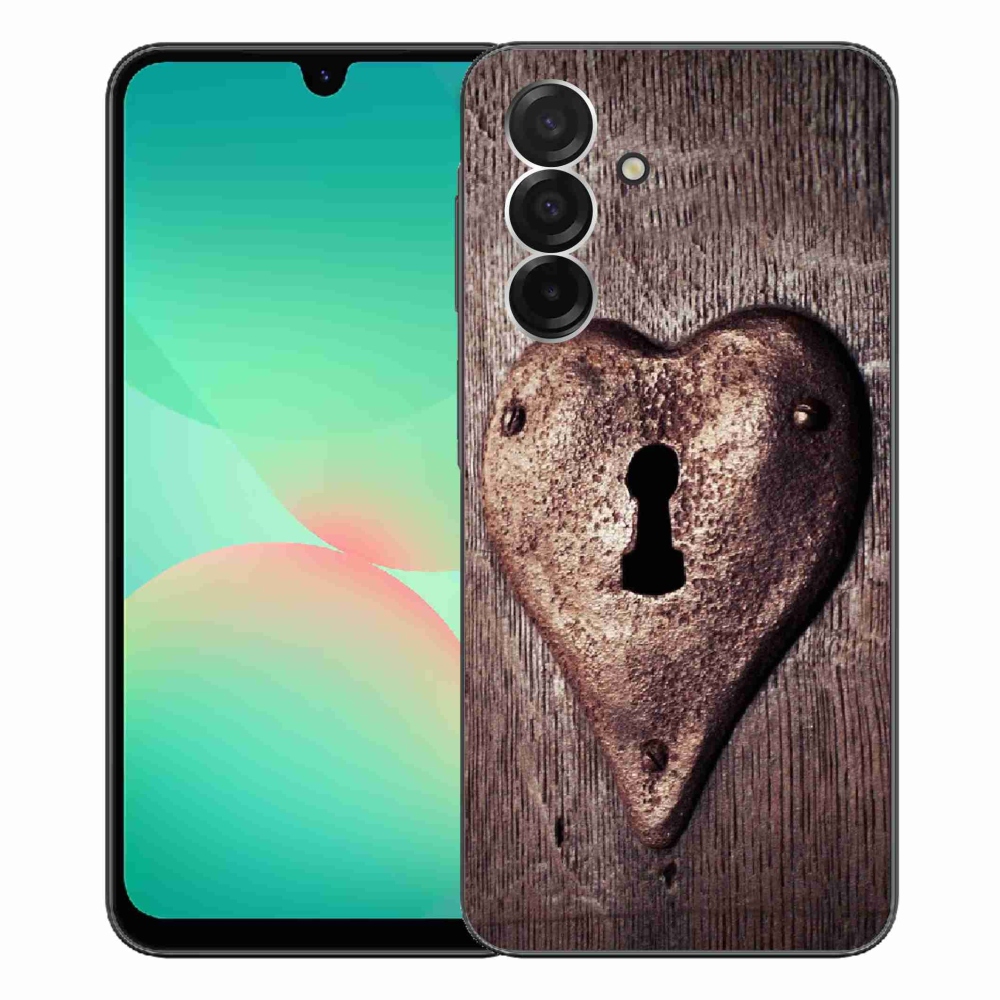 Gelový kryt mmCase na Samsung Galaxy A26 5G - zámek ve tvaru srdce