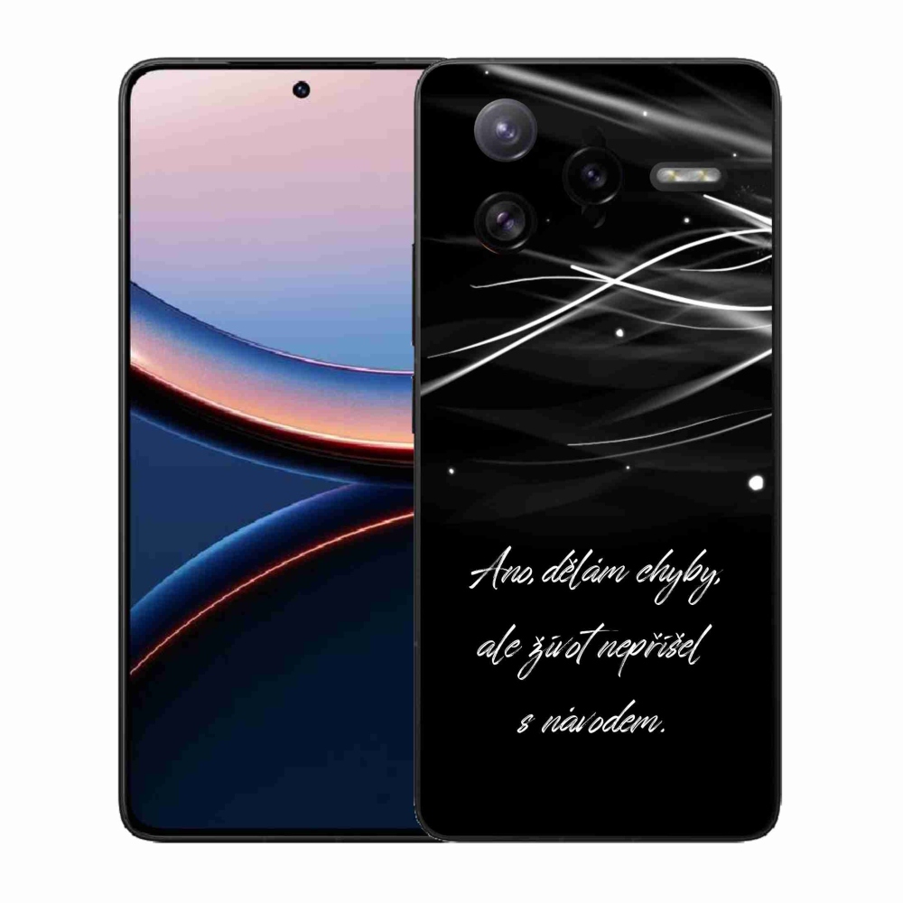 Gelový kryt mmCase na Xiaomi Poco F7 Ultra - citát černé pozadí