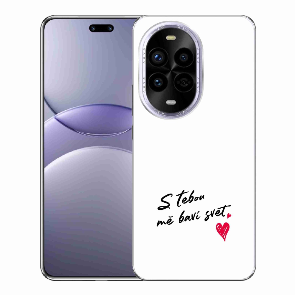 Gelový kryt mmCase na Huawei Nova 13 Pro 5G - zamilovaný text 1 bílé pozadí