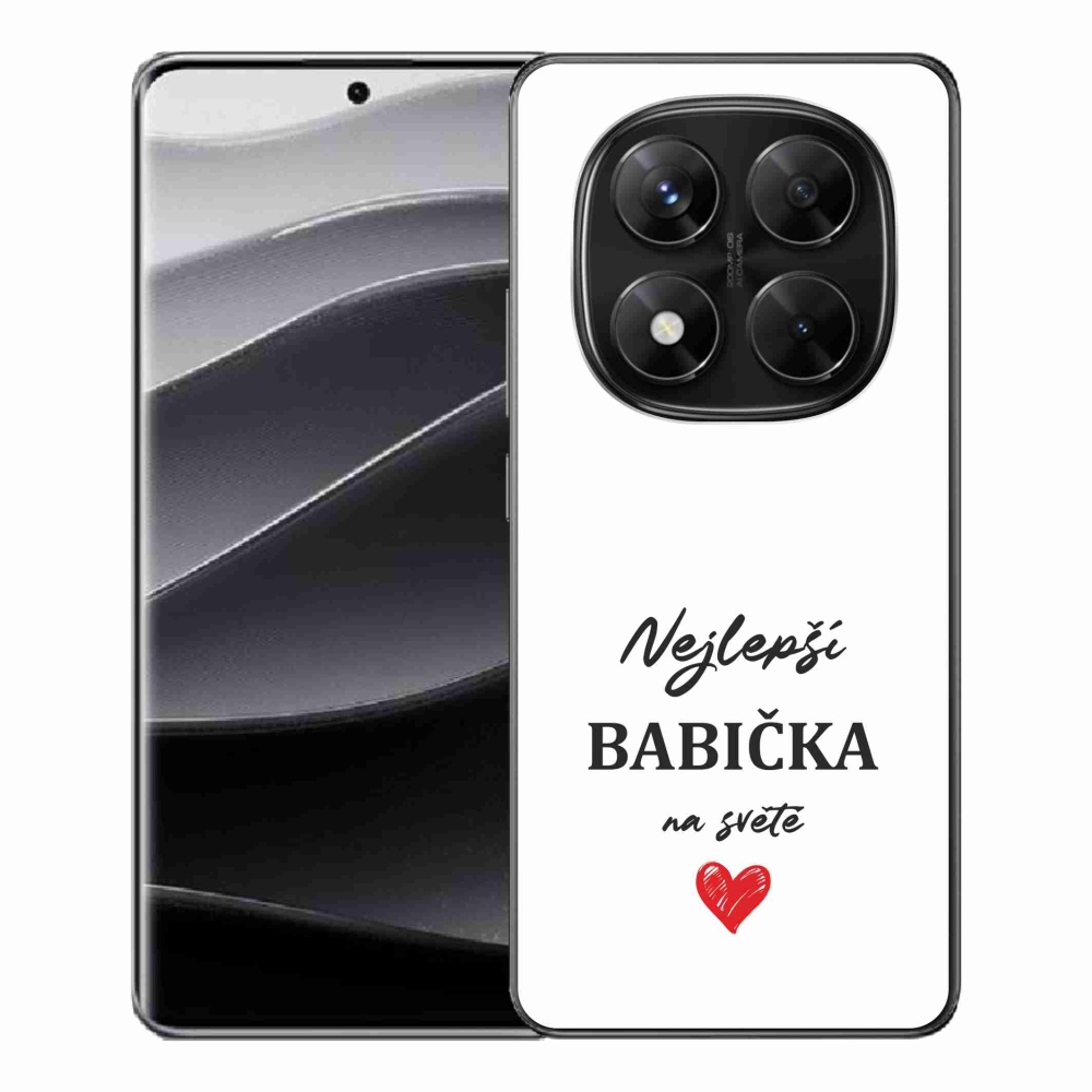 Gelový kryt mmCase na Xiaomi Redmi Note 14 Pro 5G/Poco X7 5G - nejlepší babička 1 bílé pozadí