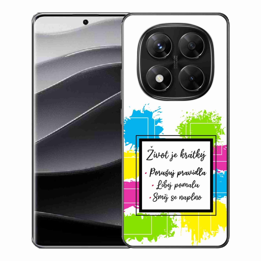 Gelový kryt mmCase na Xiaomi Redmi Note 14 Pro 5G/Poco X7 5G - citát 5 bílé pozadí