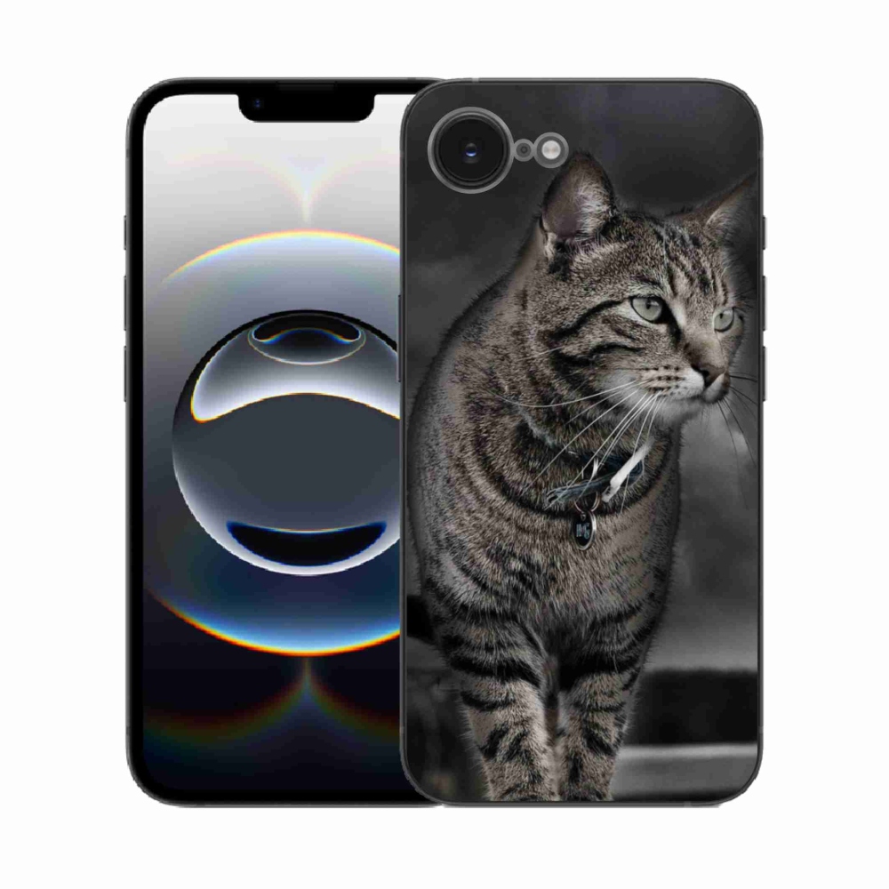 Gelový kryt mmCase na iPhone 16e - kočka
