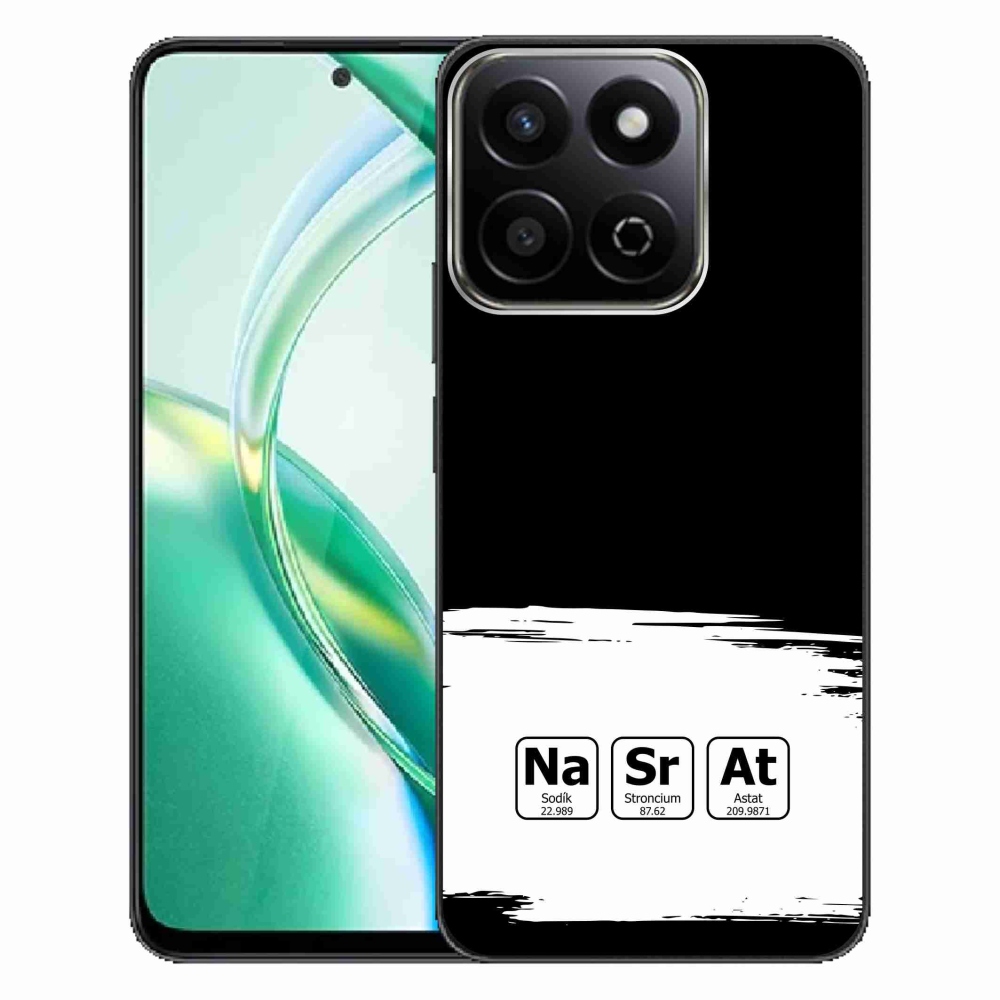 Gelový kryt mmCase na Honor 200 Smart 5G - chemické prvky bíločerné pozadí