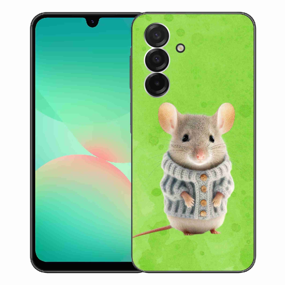 Gelový kryt mmCase na Samsung Galaxy A26 5G - myška ve svetru