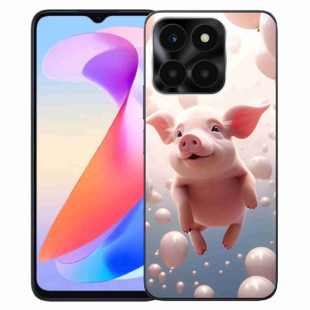 Gelový kryt mmCase na Honor X6a - prasátko s balónky